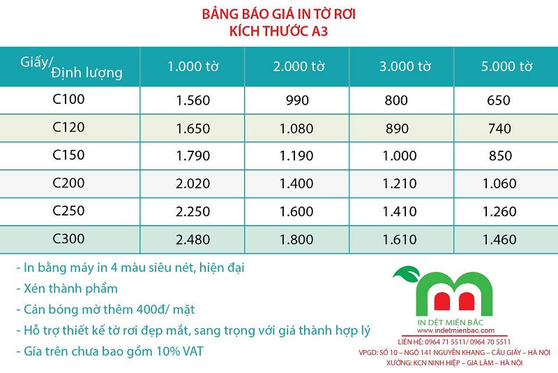 Bao gia in to roi A3
