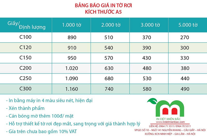 Bao gia in to roi A5